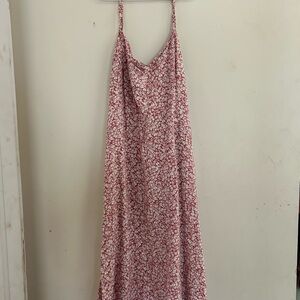 Uniqlo Pink Floral Midi Dress